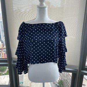 NWT Chloe & Katie off the shoulder polka dot top